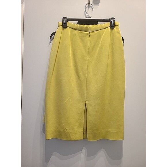 Vintage short Sleeve.Dana Buchanan Silk Skirt Suit Women’s size 6, 3 Pc Set Lime - Picture 11 of 16